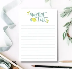 Market List Custom Notepad