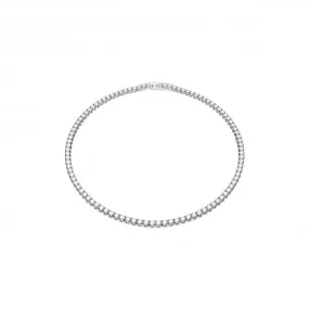 Matrix Rhodium Plated White Round Cut Tennis Necklace 5661257