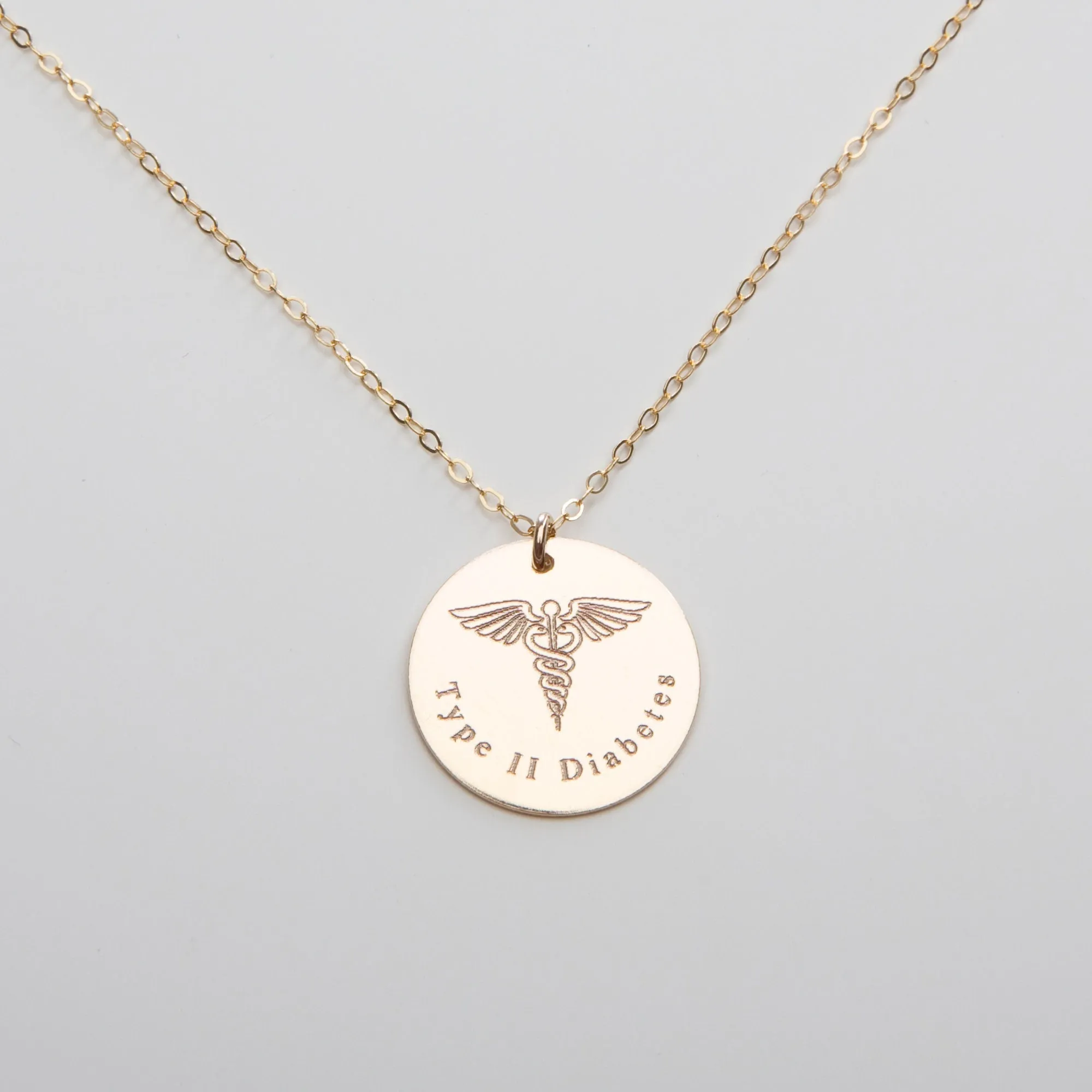 Medical Alert Necklace with optional Birthstone - CG522N. Starts at