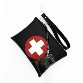 Medical Clutch - Black/Red