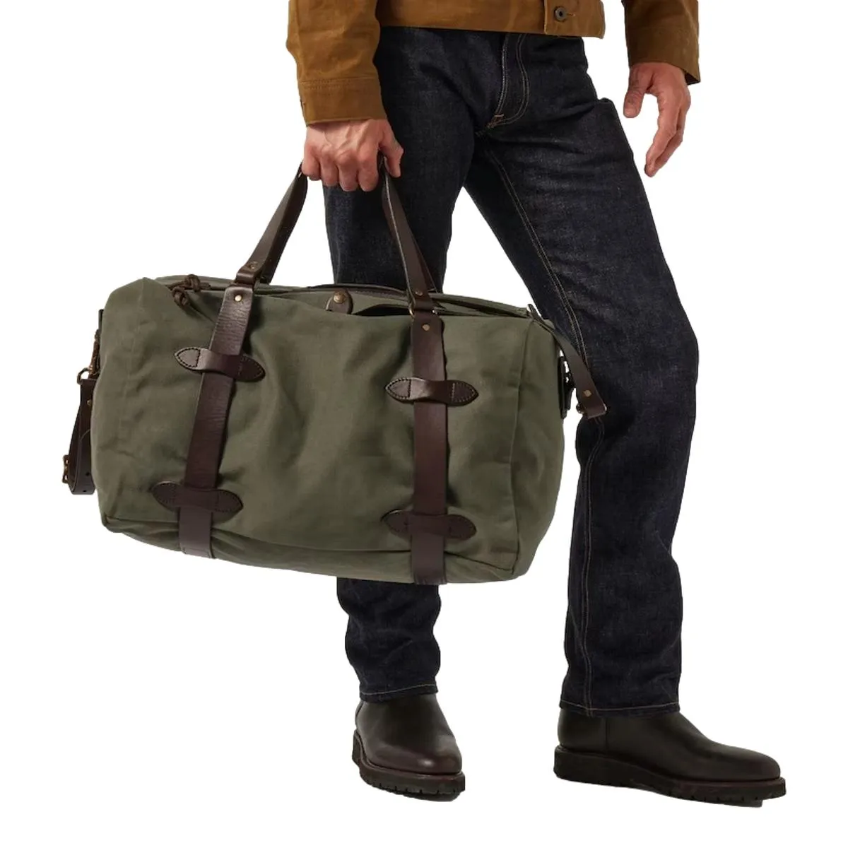 Medium Rugged Twill Duffle Bag Otter Green