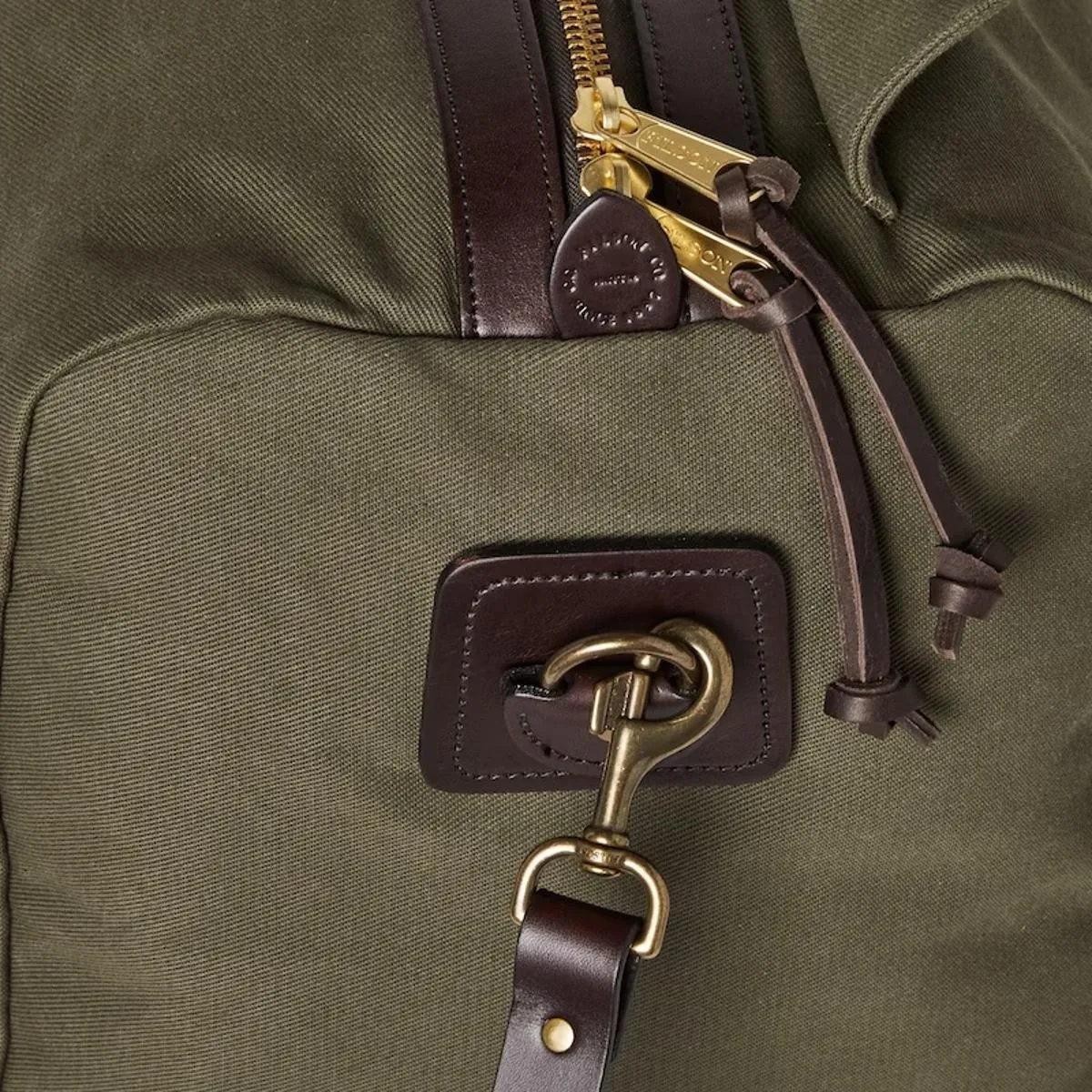 Medium Rugged Twill Duffle Bag Otter Green