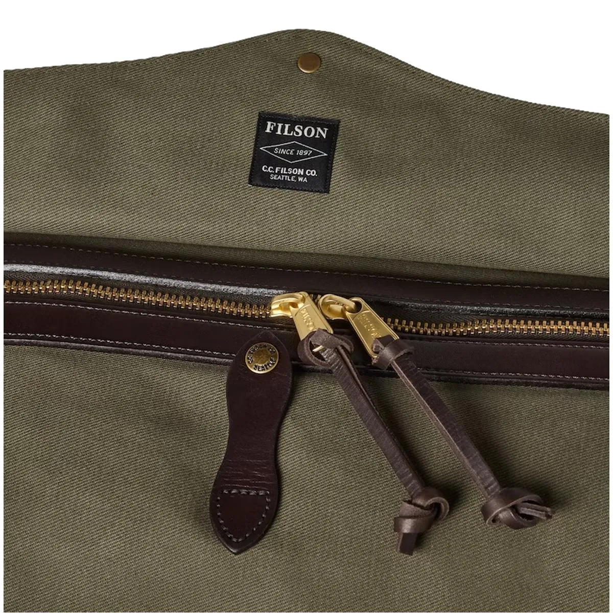 Medium Rugged Twill Duffle Bag Otter Green