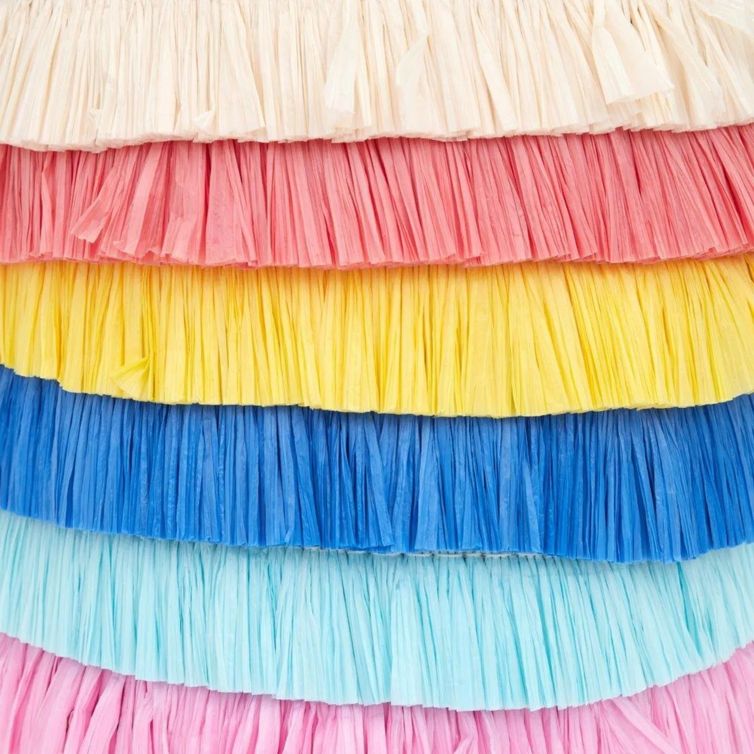 Meri Meri Raffia Fringed Woven Straw Bag