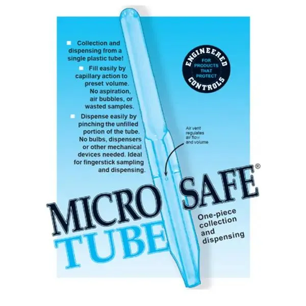 MicroSafe Plastic Capillary Tubes 15 ul, 50/bag