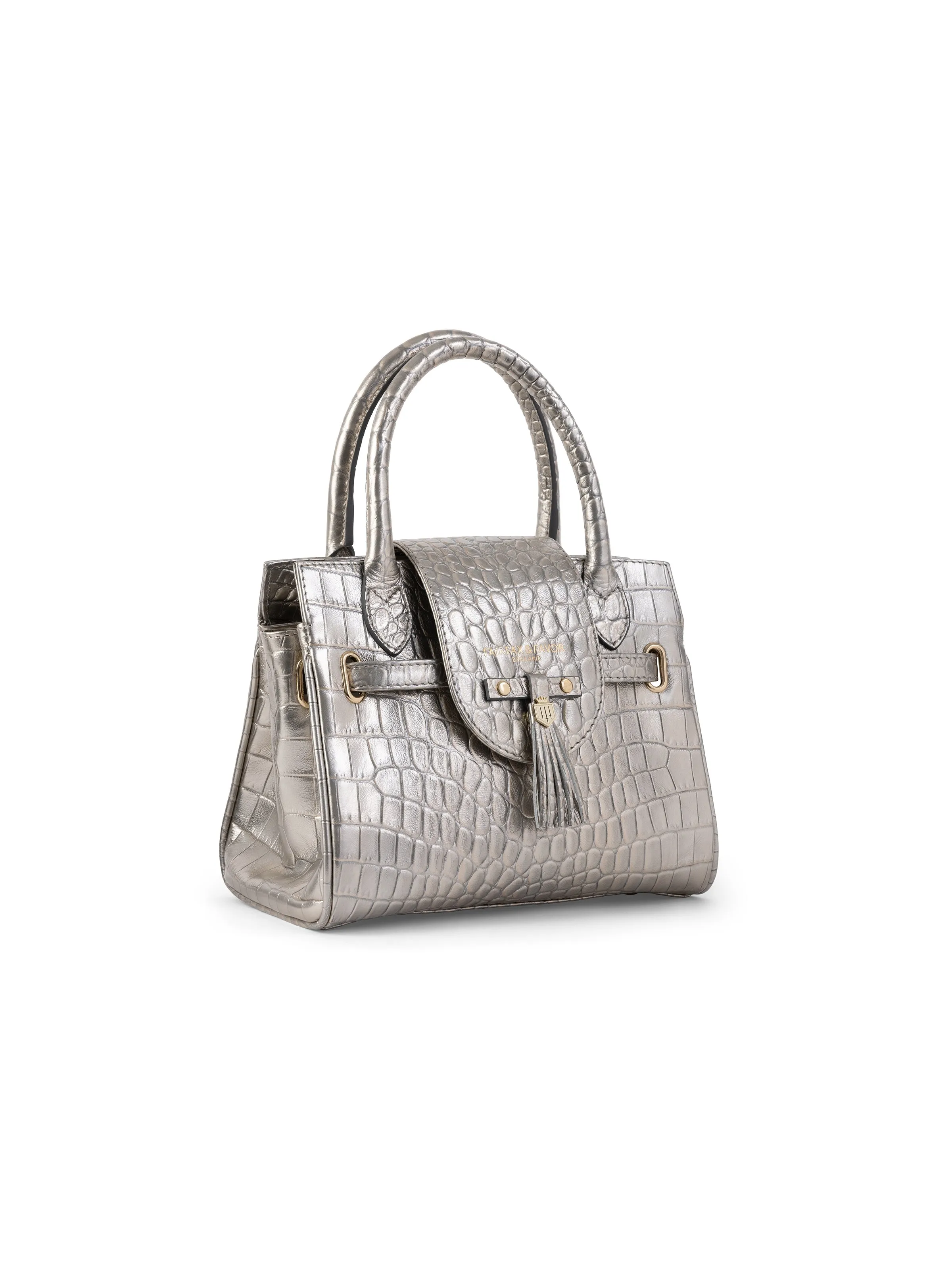 Mini Windsor Handbag - Champagne Croc