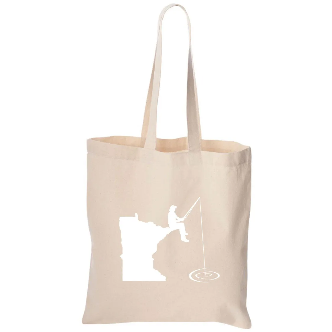 Minnesota Fishing Canvas Tote Bag