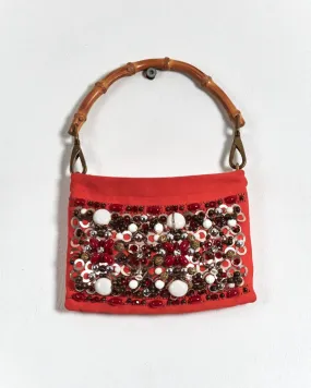 Miu Miu spring '04 embellished bamboo handle bag, orange