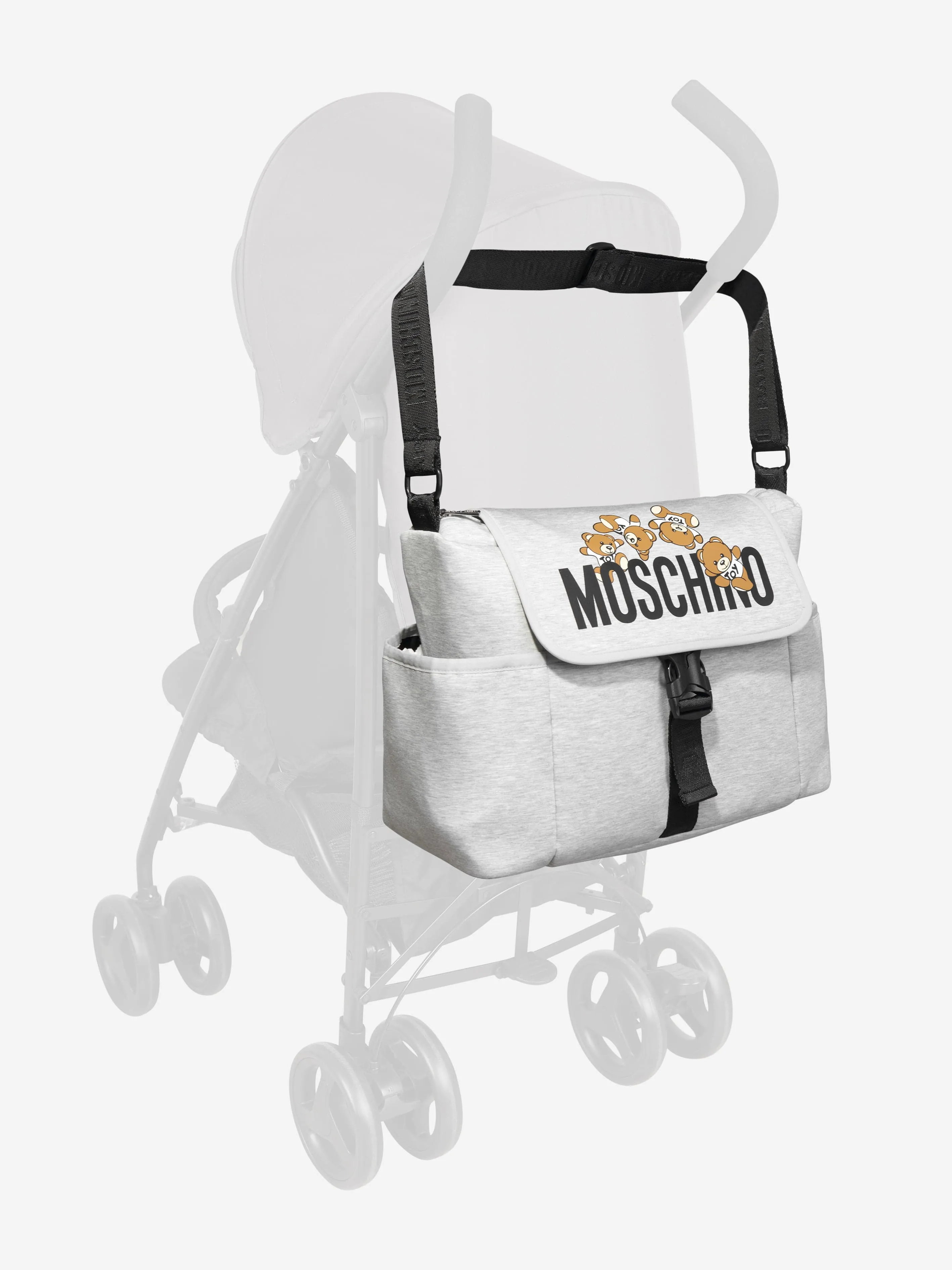 Moschino Baby Teddy Bear Changing Bag in Grey (77cm)