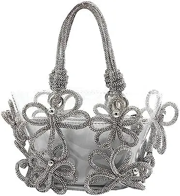 Most Wanted USA Rhinestone Floral Evening Bag