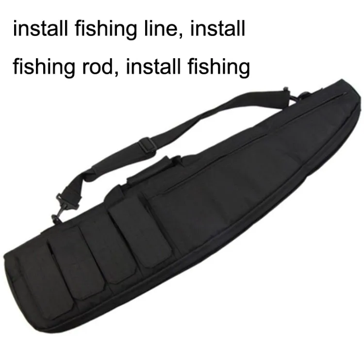 Multifunctional Oblique Egg Cotton One-shoulder Fishing Tackle Bag, Size: 96x23cm(Mud)