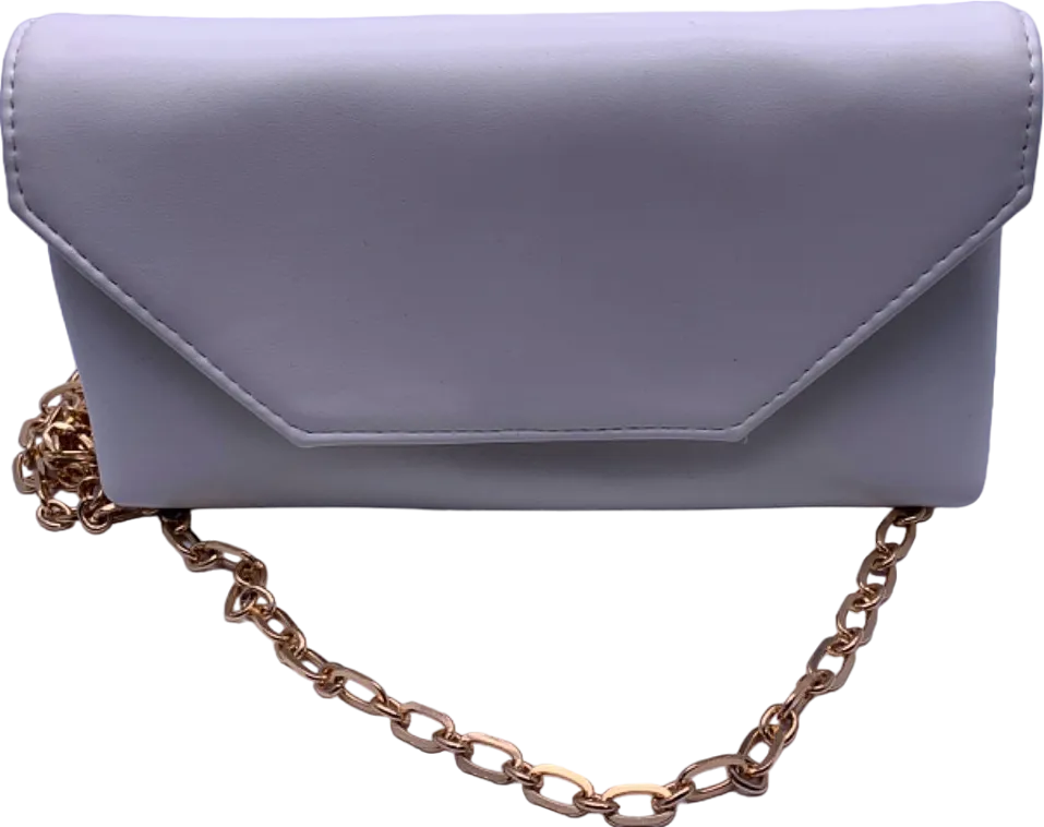 New Look White Ellie PU Clutch One Size