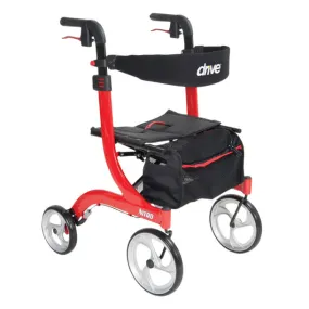 Nitro Aluminum Rollator, 10" Wheels, RED