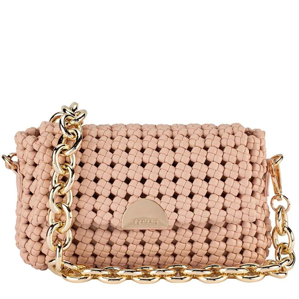 OB6472 GISELLE WOVEN SHOULDER BAG