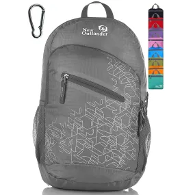 Outlander Ultra Lightweight Packable Water Resistant  Travel Hiking Backpack | Grey