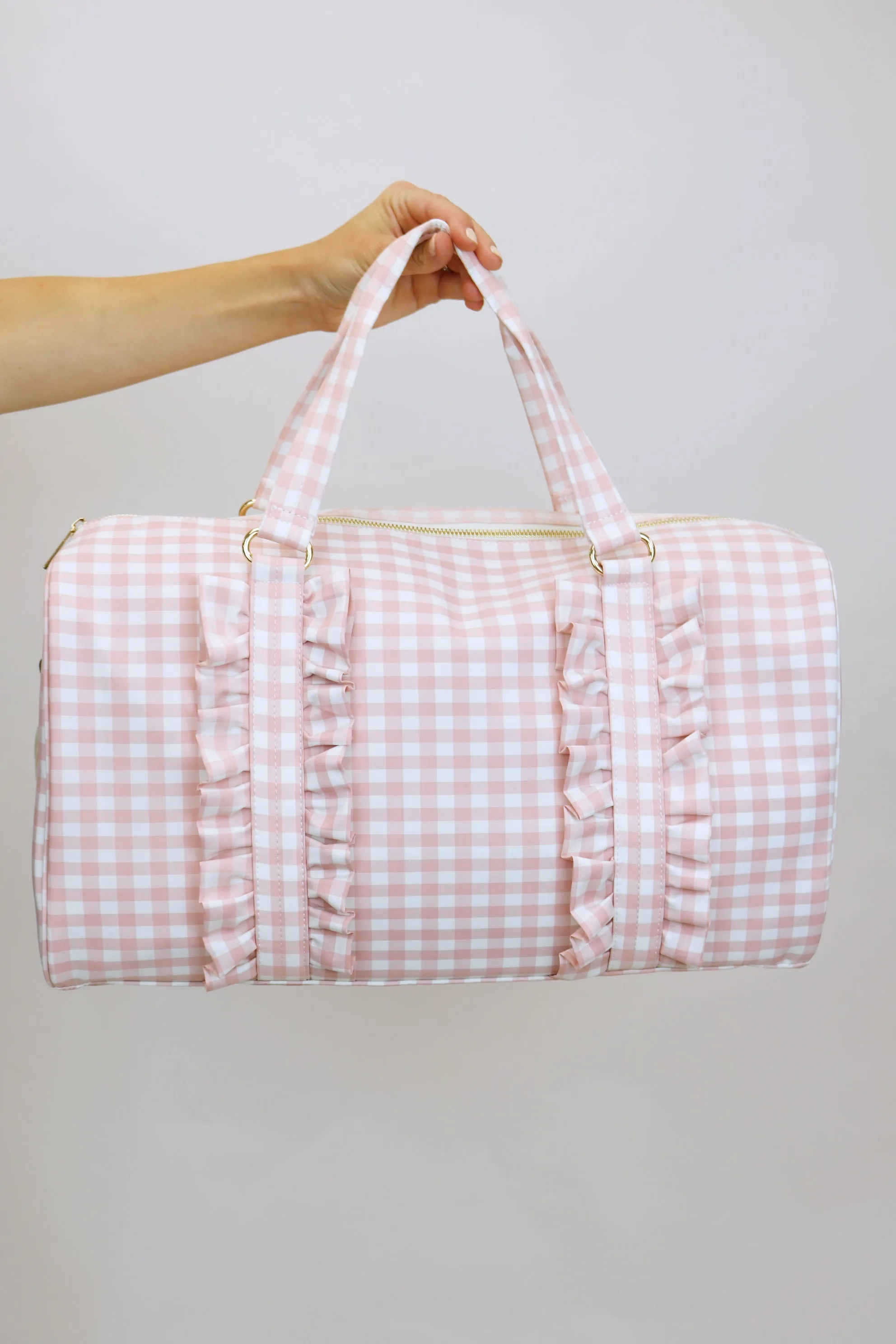 Overnight Gingham Duffel Bag