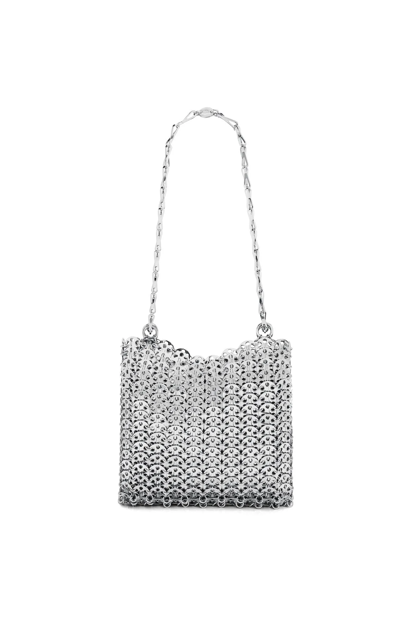 Paco Rabanne silver mesh bag