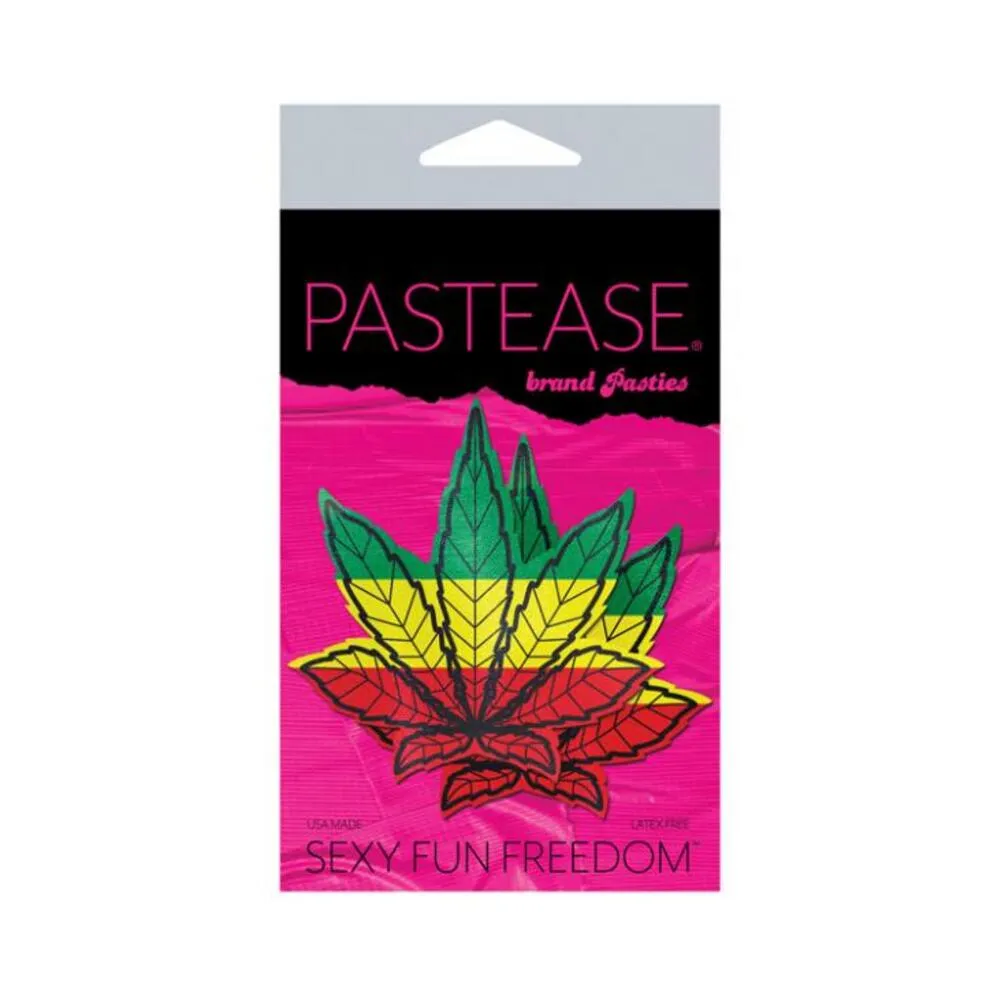 Pastease Marijuana Leaf Rasta Weed Pasties O/S