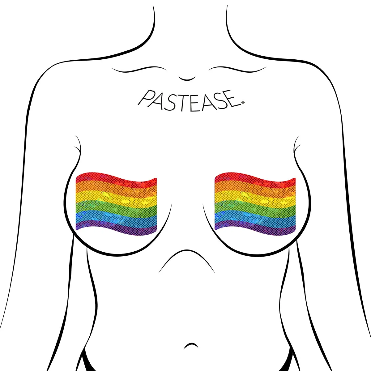 Pastease Rainbow Pride Flag Pasties