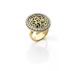 " ROMA" DAMASK INLAY RING