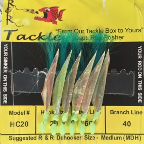 R&R Tackle hc20 6 Hook Green Sabiki