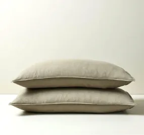 Ravello Linen King Pillowcase Pair Caper