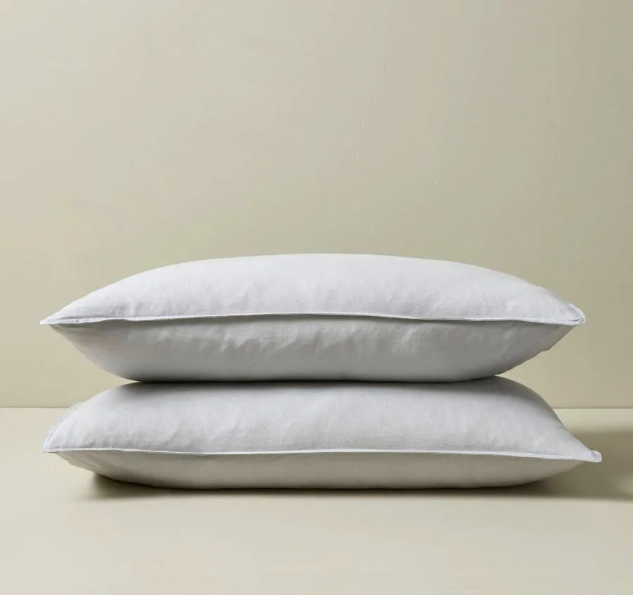 Ravello Linen Standard Pillowcase Pair Silver