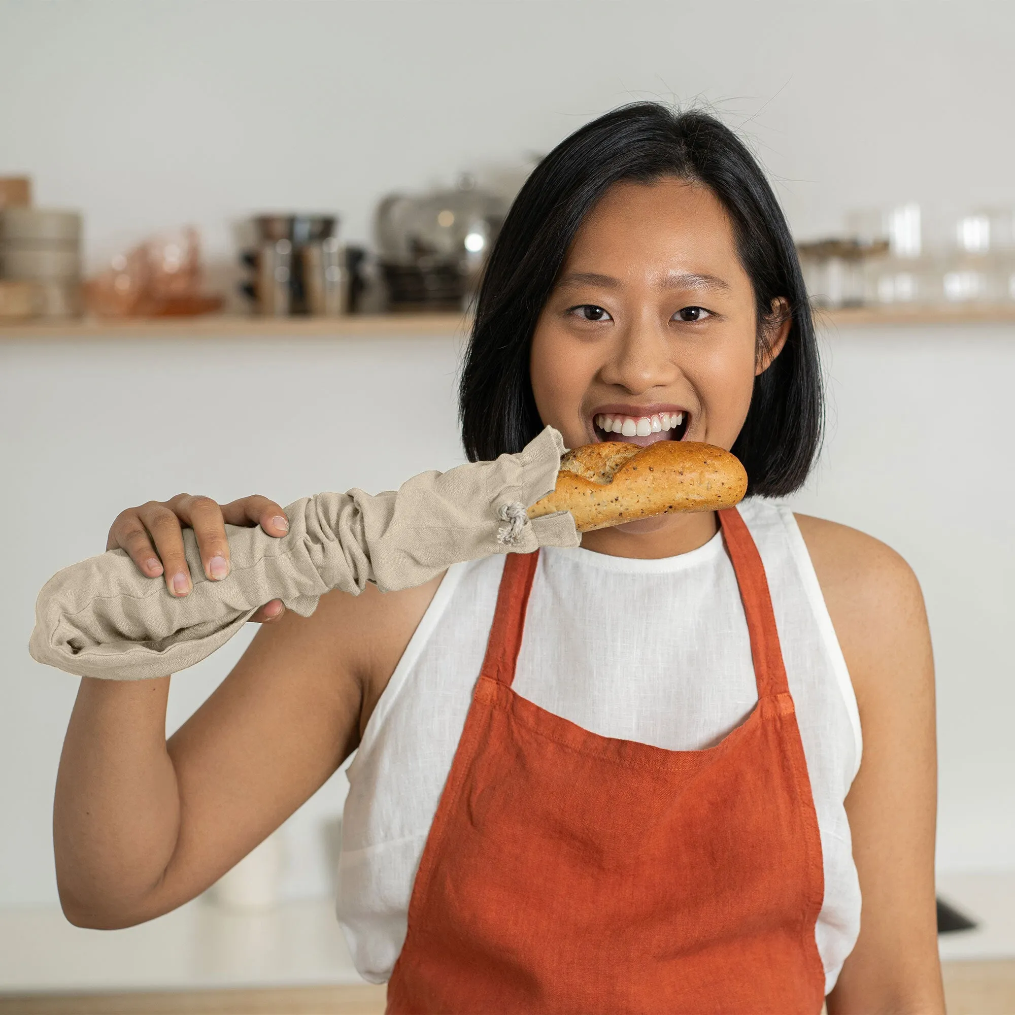 Reusable Linen Bread Bag