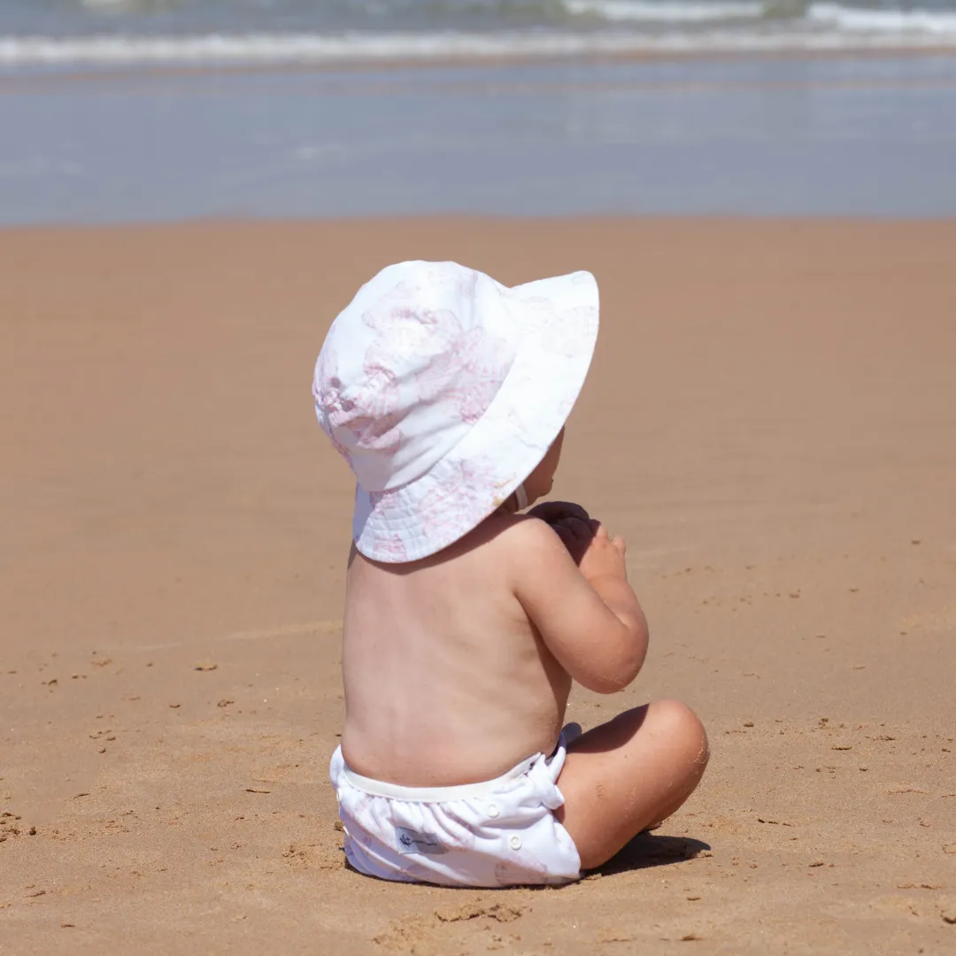 Reusable Swim Nappy & Hat Set - Sea Shells