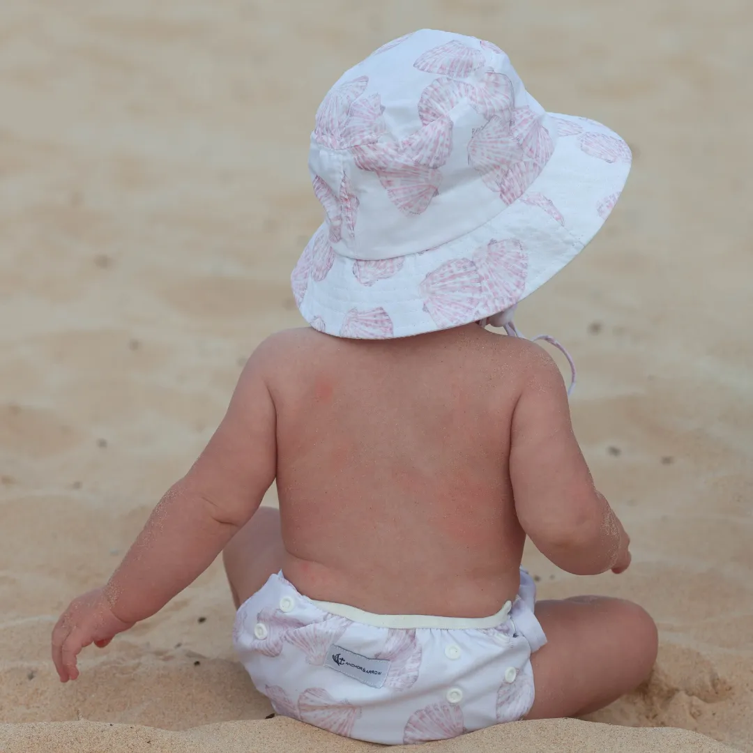 Reusable Swim Nappy & Hat Set - Sea Shells