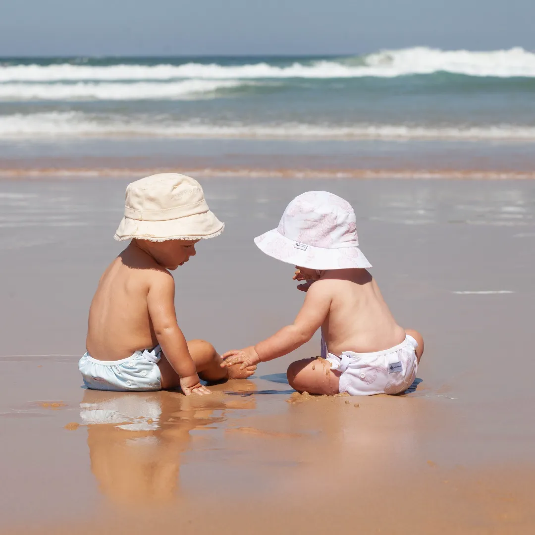 Reusable Swim Nappy & Hat Set - Sea Shells