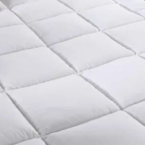 Royal Comfort 1000GSM Memory Mattress Topper Cover Protector Underlay - Single - White