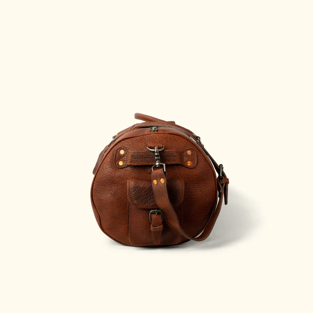 Ryder Reserve Bison Leather Travel Duffle Bag | Brown