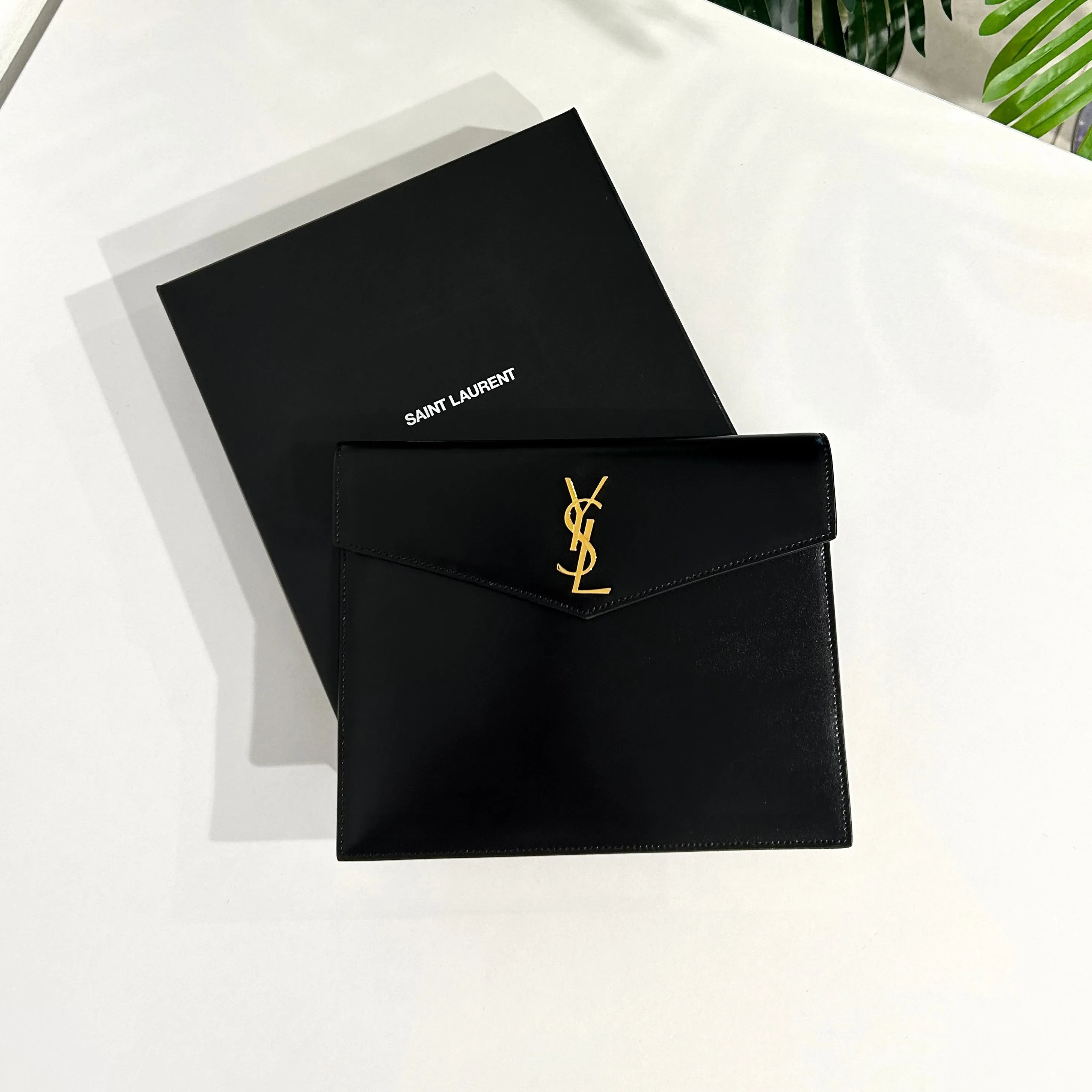 Saint Laurent Black Uptown Clutch