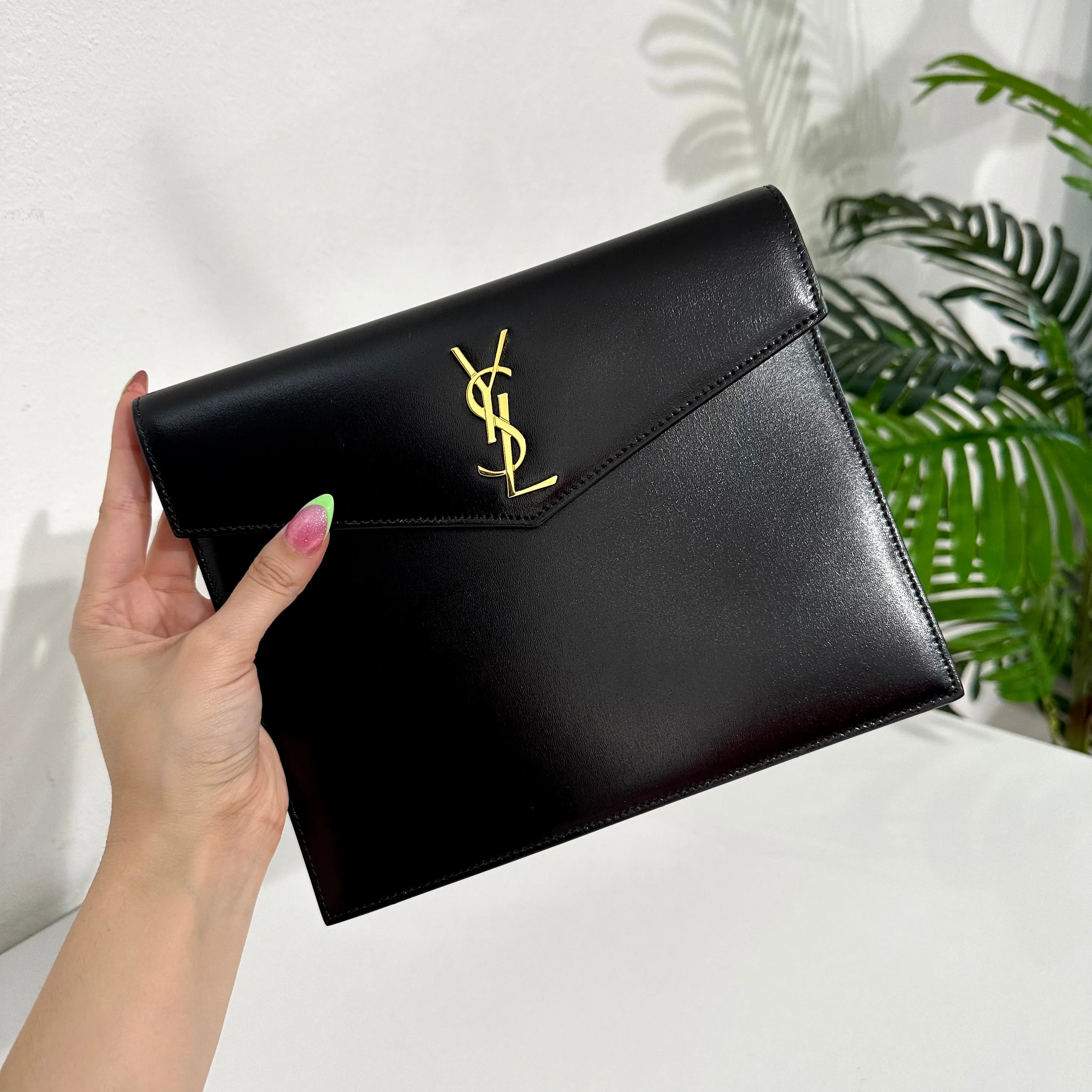 Saint Laurent Black Uptown Clutch