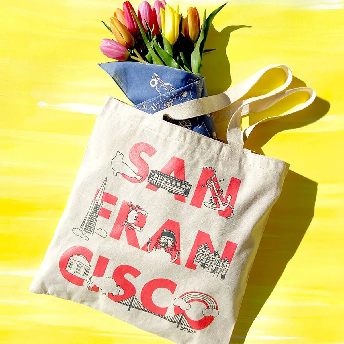 San Francisco Font Grocery Tote