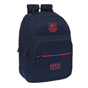 School Bag F.C. Barcelona Navy Blue 32 x 42 x 15 cm