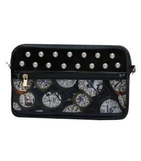 Skull Studded Wach Print Sling Bag