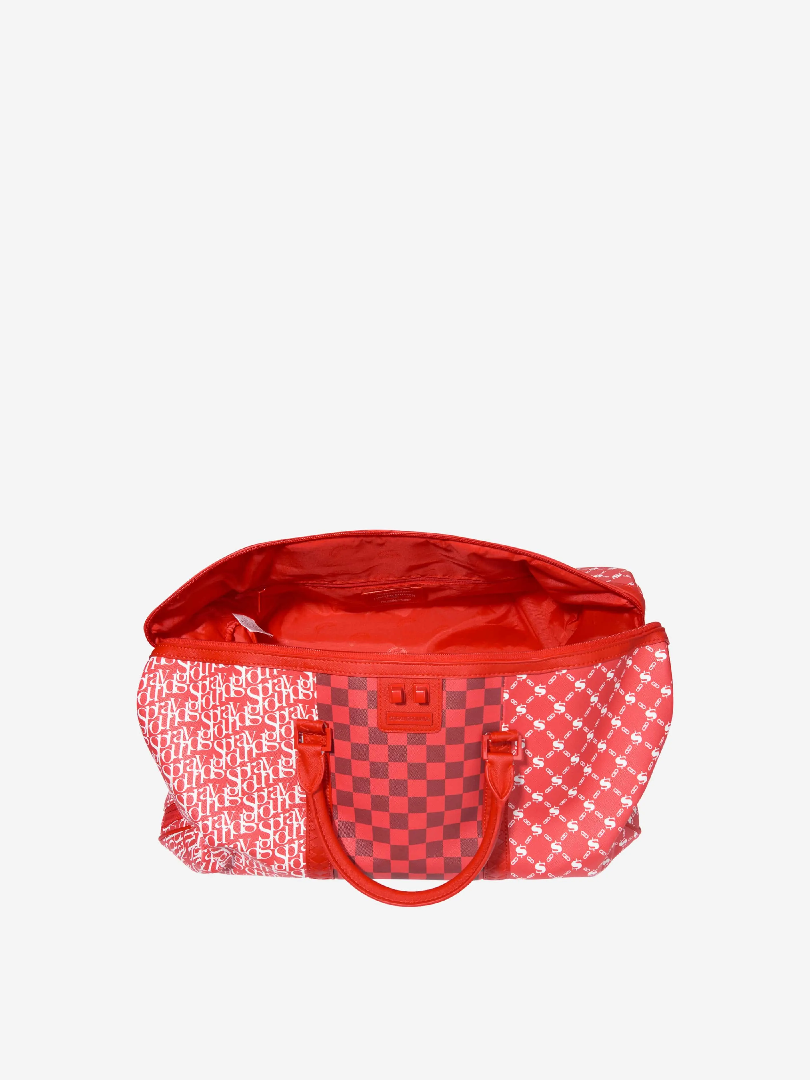 Sprayground Kids Tri Split Emperor Duffle Bag in Red