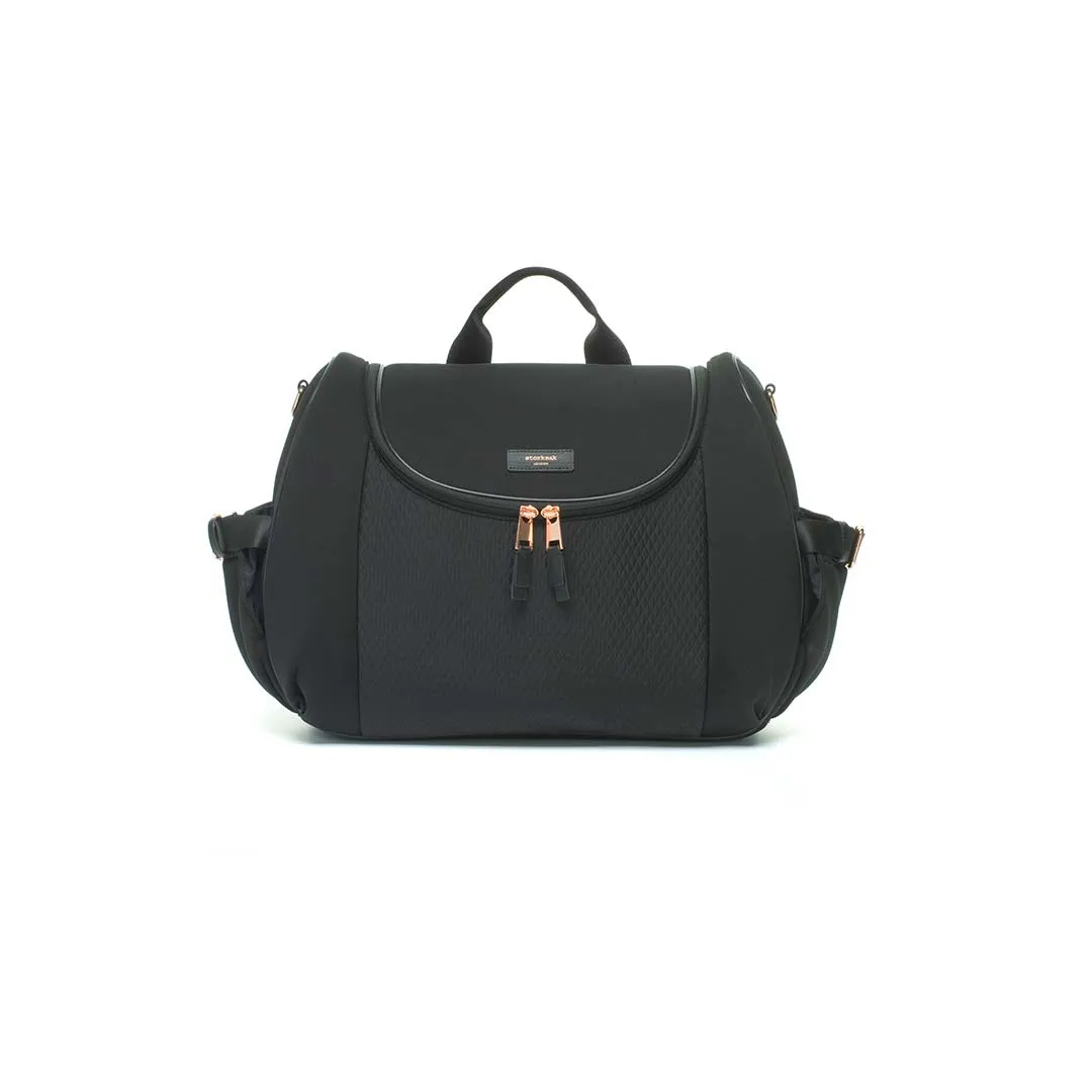 Storksak Poppy Luxe Scuba Changing Bag - Black