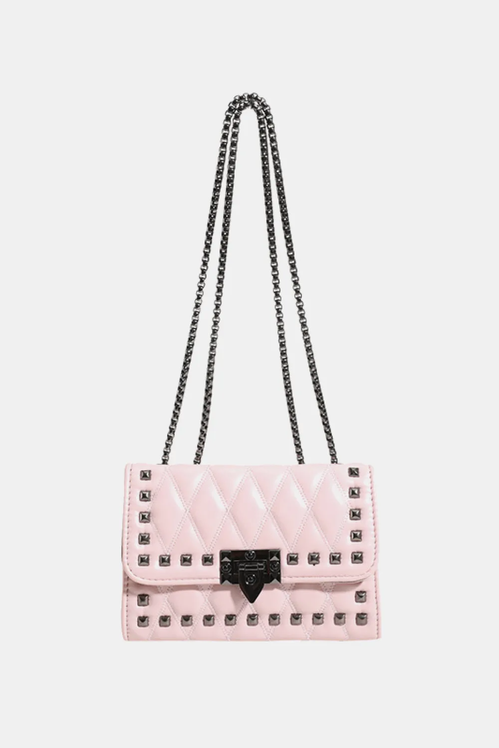 Studded PU Leather Crossbody Bag