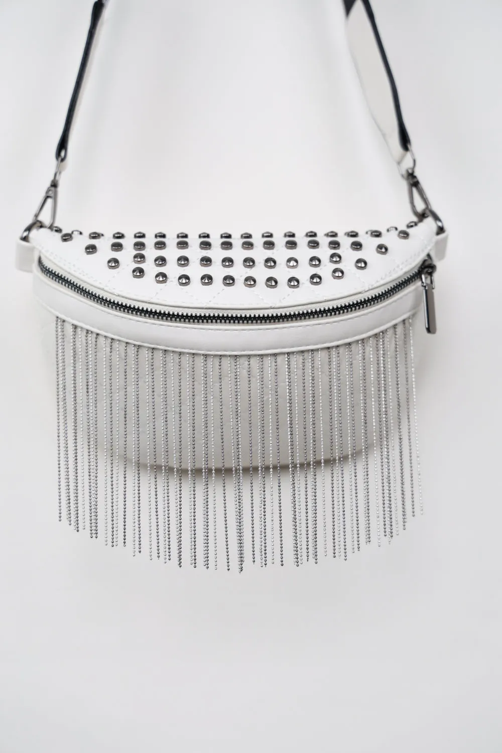 Studded Sling Bag with Fringes