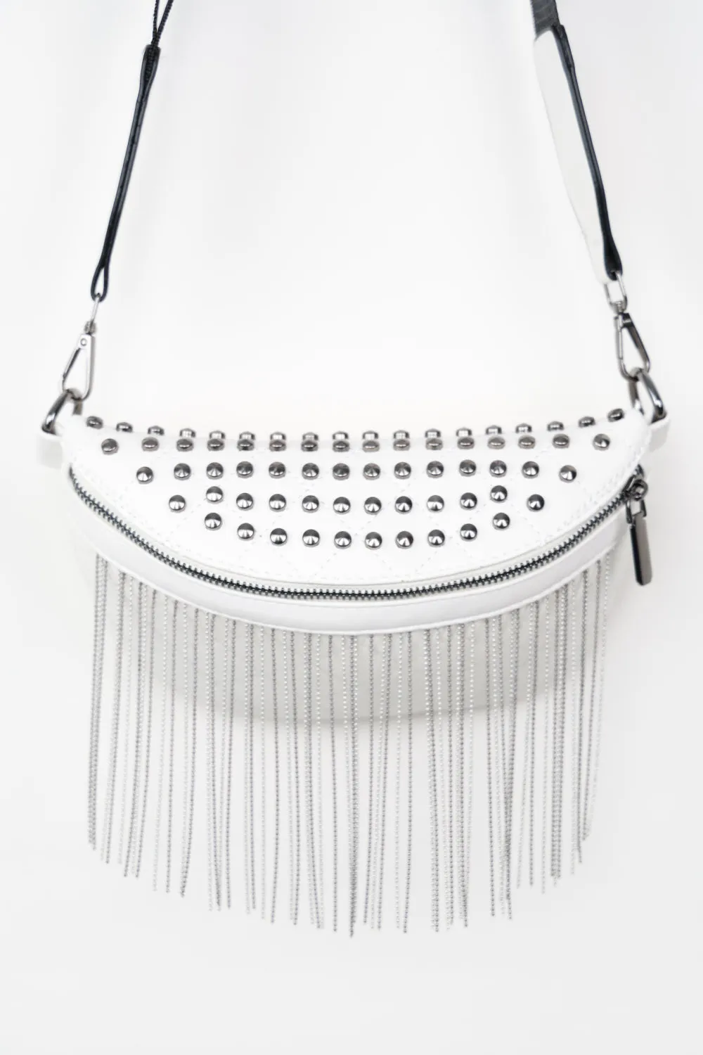 Studded Sling Bag with Fringes