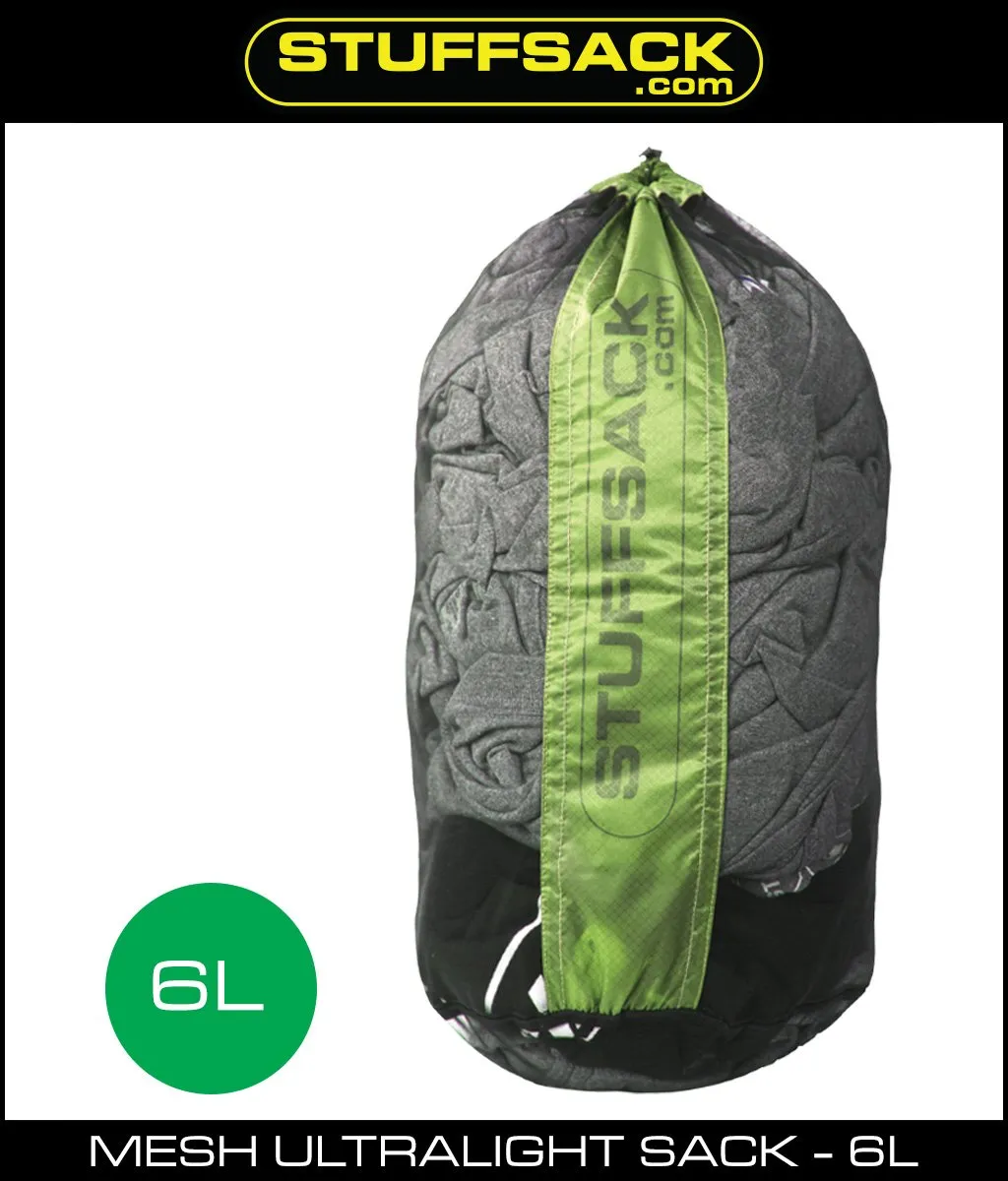 STUFFSACK Mesh Dirty Laundry Stuff Bag - 6L - Green