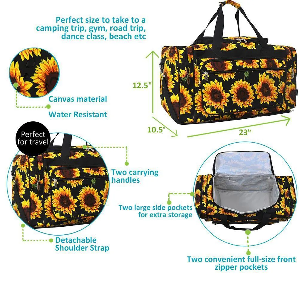 Sunflower NGIL Canvas 23" Duffle Bag