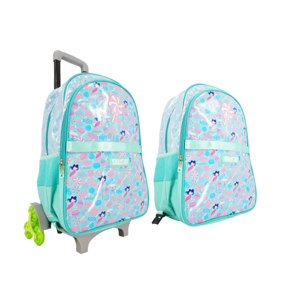 SWAN SHINE PRIMARY (XL) STAIRCASE TROLLEY SCHOOL BAG