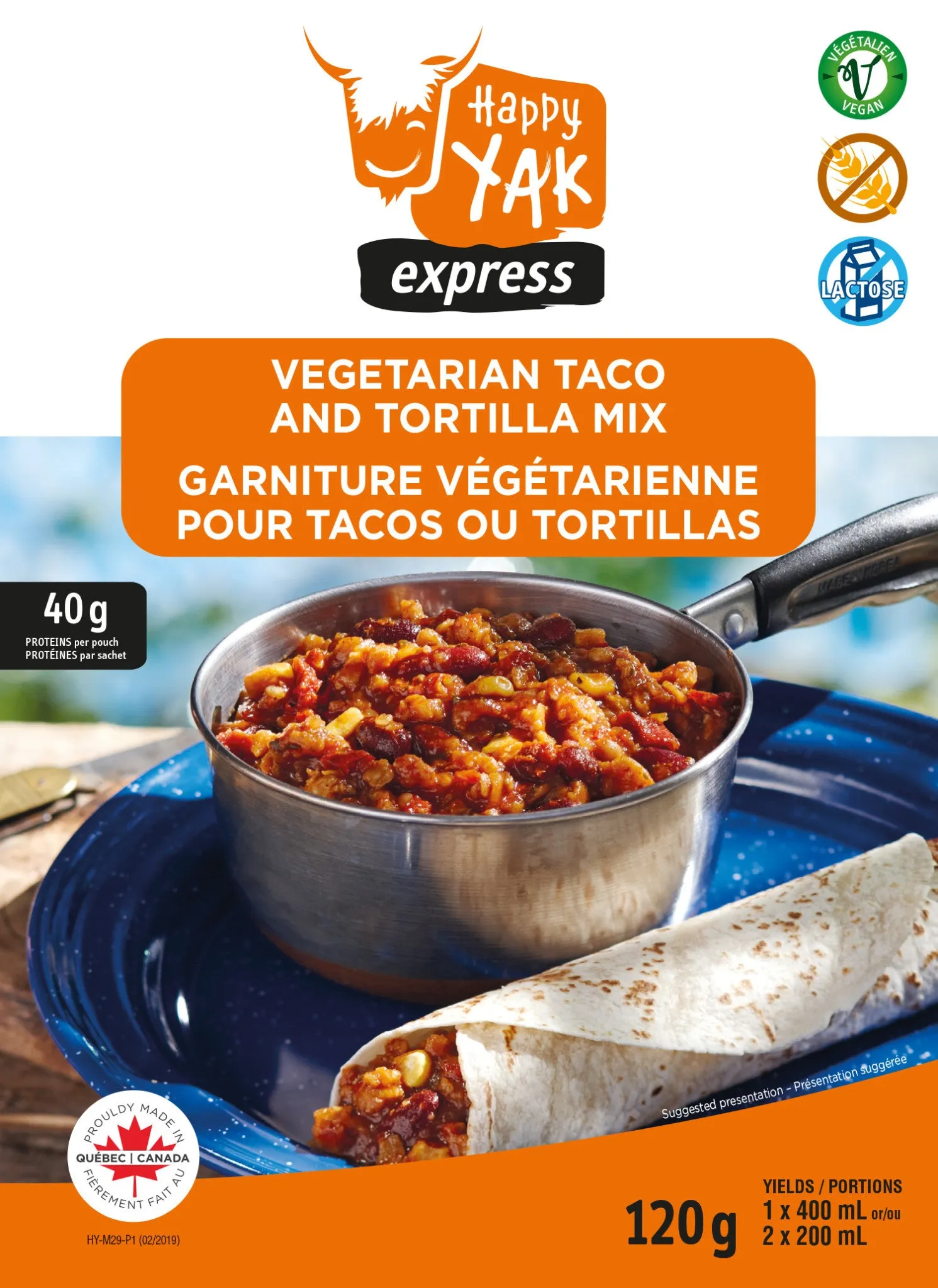 Taco & Tortilla Vegetarian Mix (Vegan, Gluten Free, Lactose Free)