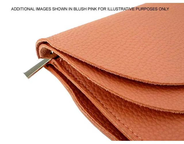 TAUPE ENVELOPE MULTI-POCKET CLUTCH BAG WITH WRISTLET AND LONG SHOULDER STRAP