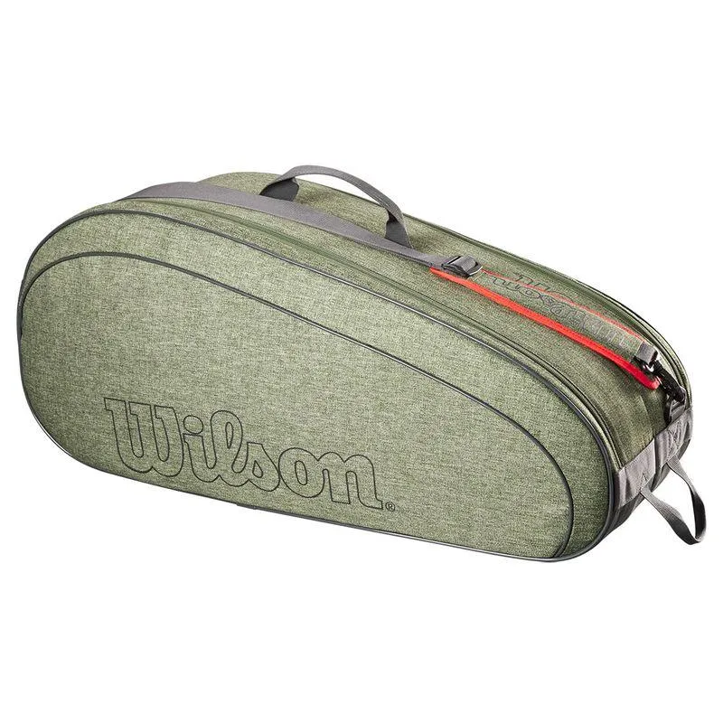 Team 6 Pack Tennis Racquet Bag Heather Green