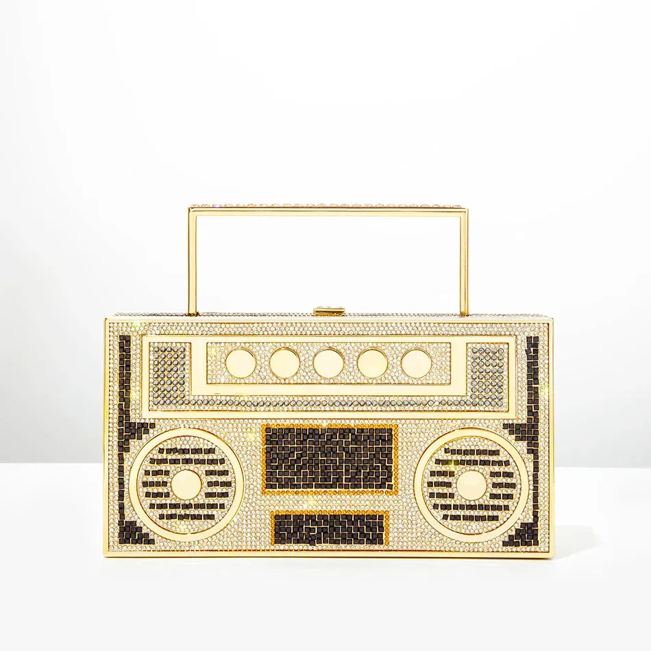 TEEK - Radio Evening Rhinestone Clutch Bag